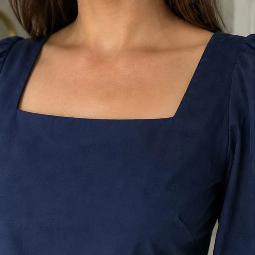 Teal Peplum Top